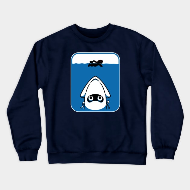 The Great White Blooper Crewneck Sweatshirt by mikehandyart